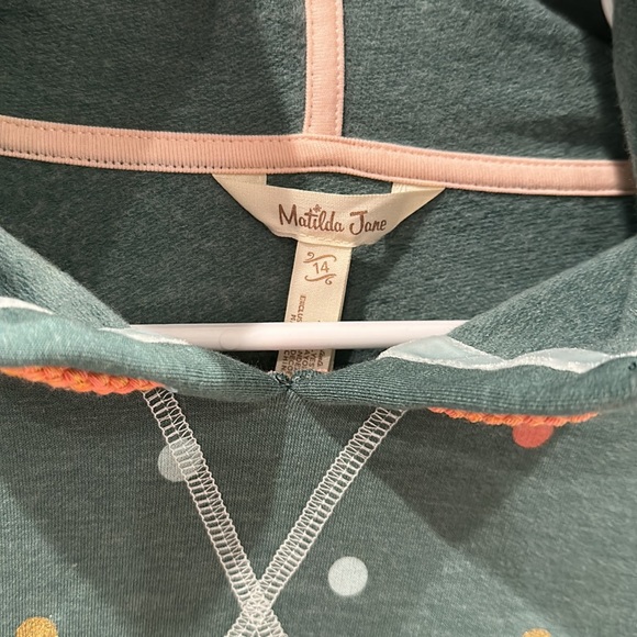 EUC Girls Matilda Jane Confetti Dot Hoodie Sweatshirt Size 14 Teen Tween Girls - Picture 6 of 7